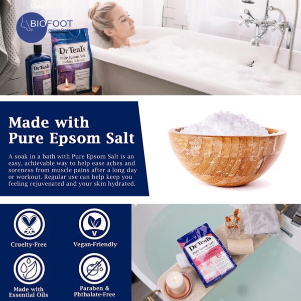 Dr Teal's Pure Epsom Salt Black Elderberry Vitamin D & Essential Oil 1.36kg - Image 5
