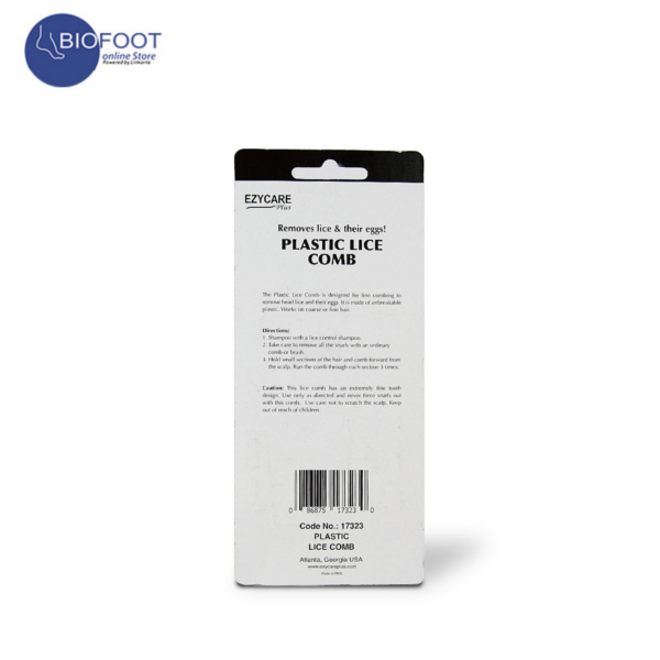 Ezycare Plastic Lice Comb for Short Hair  17323 - Image 2
