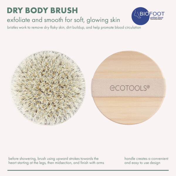 EcoTools Dry Body Brush Cruelty Free Bristle 74254 - Image 5