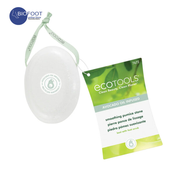 EcoTools Smoothing Pumice Stone, Avocado Oil Infused Foot Scrub - Image 2