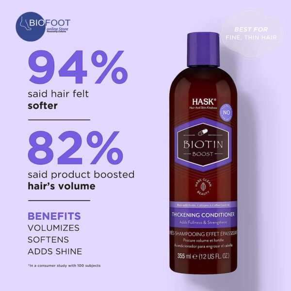 Hask Biotin Thickening Conditioner 355ml - Image 3