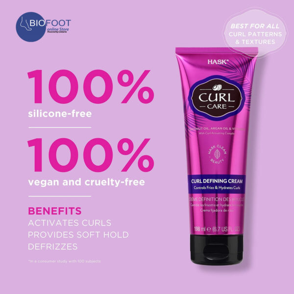 Hask Cure Care Curl Defining Cream 198ml - Image 3