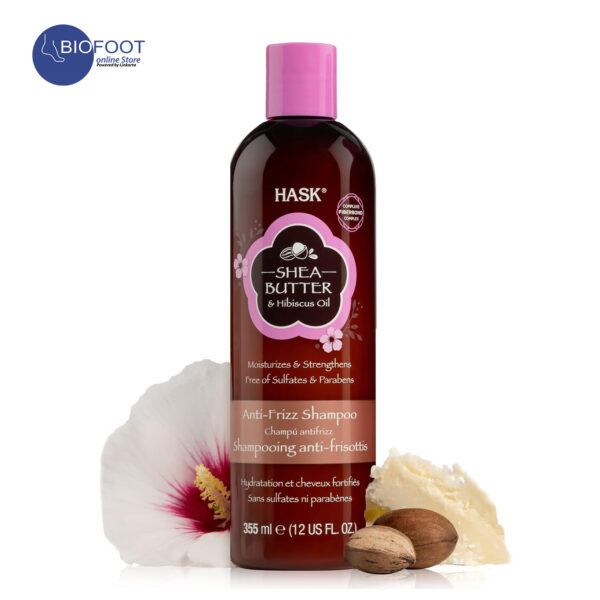 Hask Shea Butter & Hibiscus Oil Anti Frizz Shampoo 355ml
