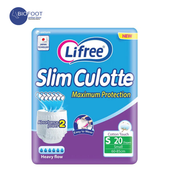 Lifree Slim Culotte Maximum Protection Heavy Flow Cotton Touch 60-85cm Size Small 20pcs - Image 2