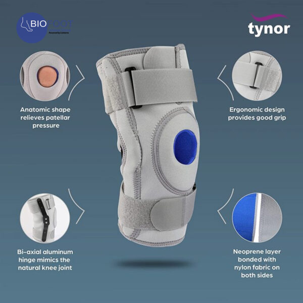 Tynor Knee Support Hinged Neoprene J-01 - Image 3