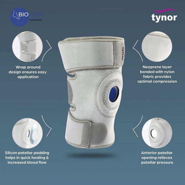Tynor Knee Wrap Neoprene J-05 SPL - Image 3