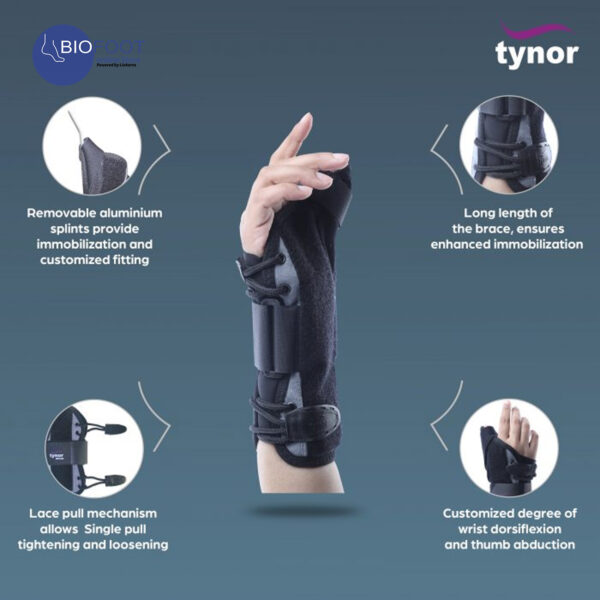 Tynor Wrist Splint with Thumb E-44 - Image 3