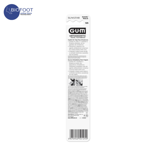 GUM Ortho Travel Soft ToothBrush 125 - Image 2