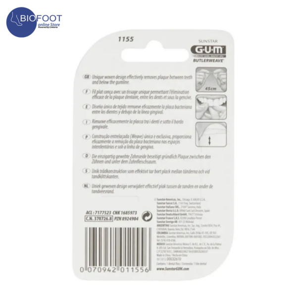 GUM Butlerweave Waxed Floss 1155 55m - Image 2