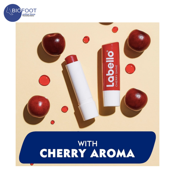 Labello Cherry Shine Lip Balm 24h Moisture 4.8g - Image 4