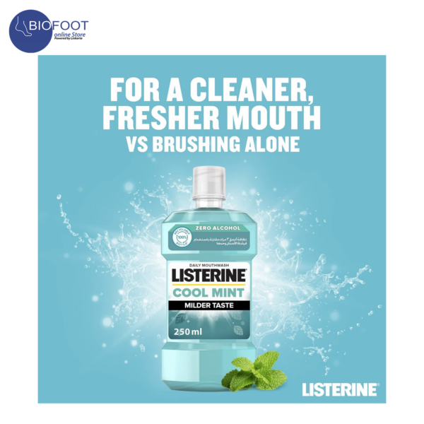 Listerine Cool Mint Molder Taste Daily Mouthwash 250ml - Image 5