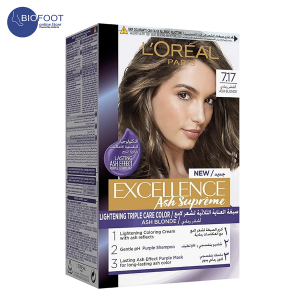 L'Oreal Paris Excellence Ash Supreme Hair Colour 7.17  Ash Blonde 250ml