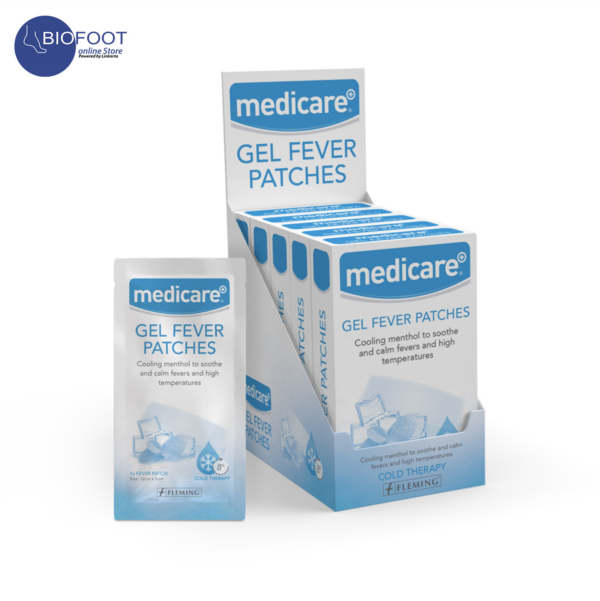 Medicare Gel Fever Patches Cooling Menthol Cold Therapy 12*5cm Pack of 5's