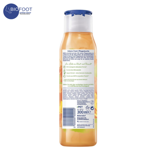Nivea Refreshing Shower Fresh Blends Apricot Mango Rice Milk 300ml - Image 2