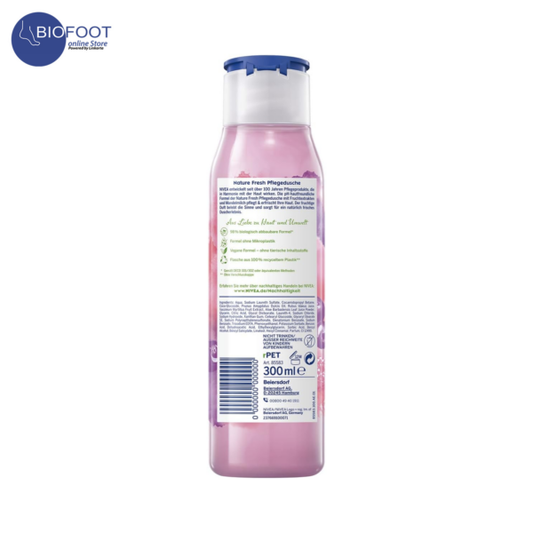 Nivea Refreshing Shower Fresh Blends Raspberry Blueberry Almond Milk 300ml - Image 2