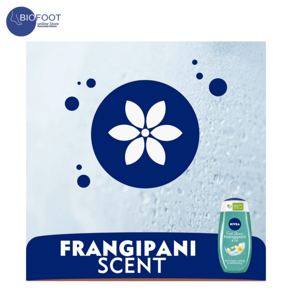 NIVEA Fresh Shower Gel Frangipani & Oil with Vitamins 250ml - Image 3