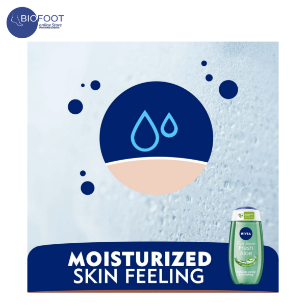 NIVEA Fresh Shower Gel Fresh Aloe with Vitamins 250ml - Image 4