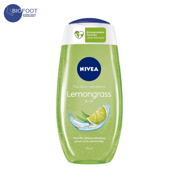 NIVEA Shower Gel Body Wash, Lemongrass & Oil with Vitamins 250ml - Image 5