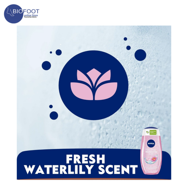NIVEA Fresh Shower Gel Waterlily & Oil with Vitamins 250ml - Image 4
