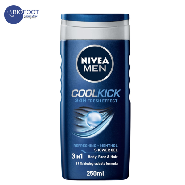 Nivea Men Cool Kick 24H fresh Effect Shower Gel 3in1 250ml