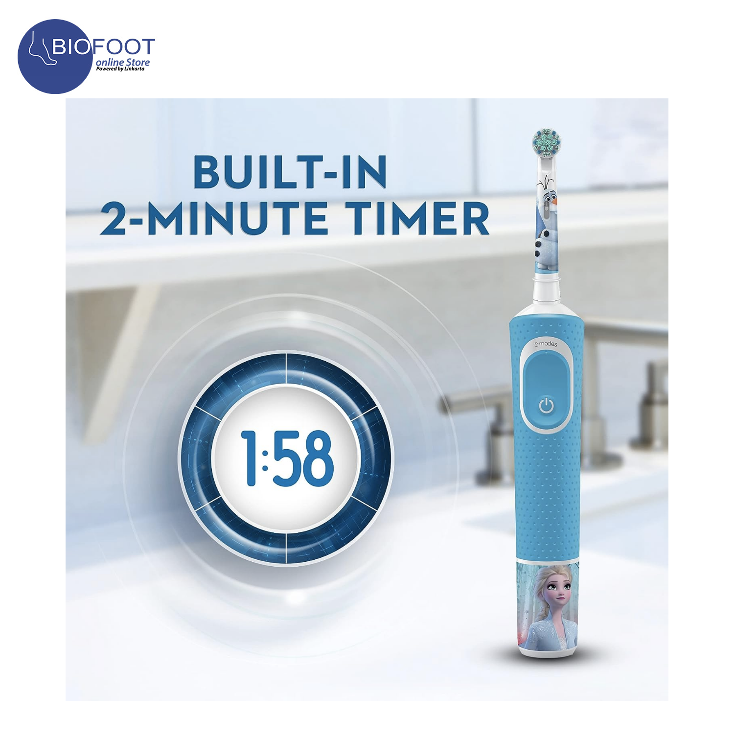 OralB Disnep Froze II Electric Rechargeable Toothbrush Exclusive