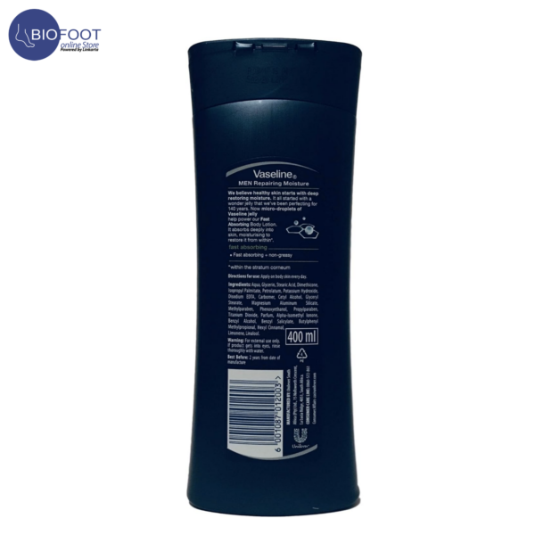 Vaseline Men Fast Absorbing Body Lotion 48H for Dry Skin 400ml - Image 2