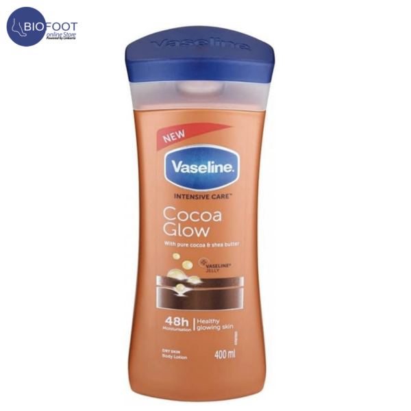 Vaseline Cocoa Glow Body Lotion 48H for Dry Skin 400ml