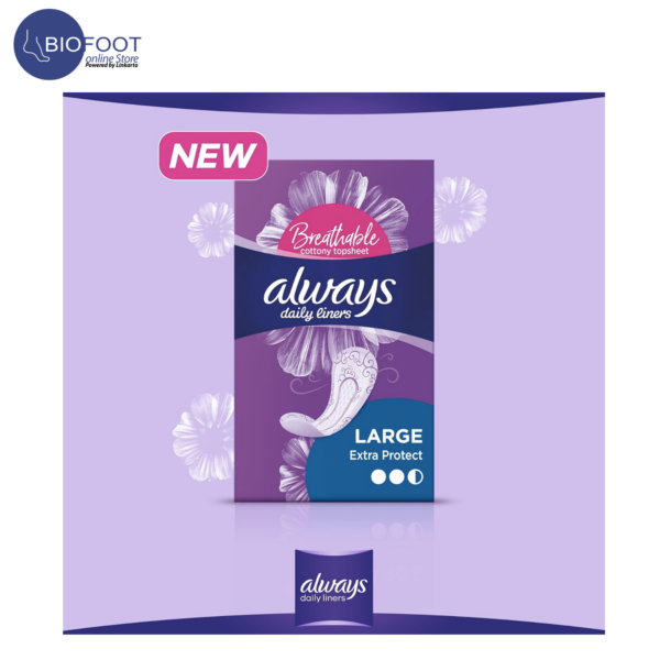 Always Daily Liners Extra Protect Pantyliners, Large, 48 Count - Image 4