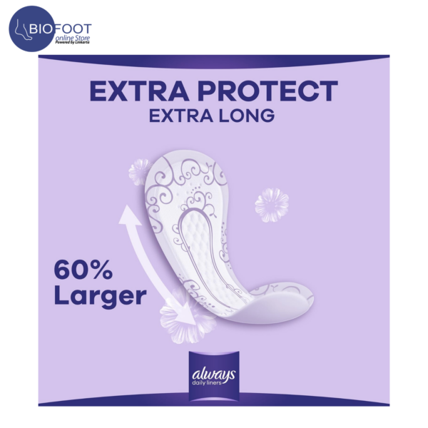 Always Daily Liners Extra Protect Pantyliners, Large, 48 Count - Image 3