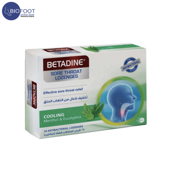 Betadine Sore Throat Lozenges Cooling Menthol & Eucalyptus 24's