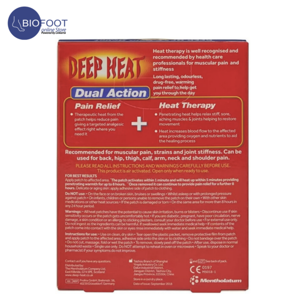 Deep Heat Pain Relief Heat Patch Odourless Heat Patch 4's - Image 3
