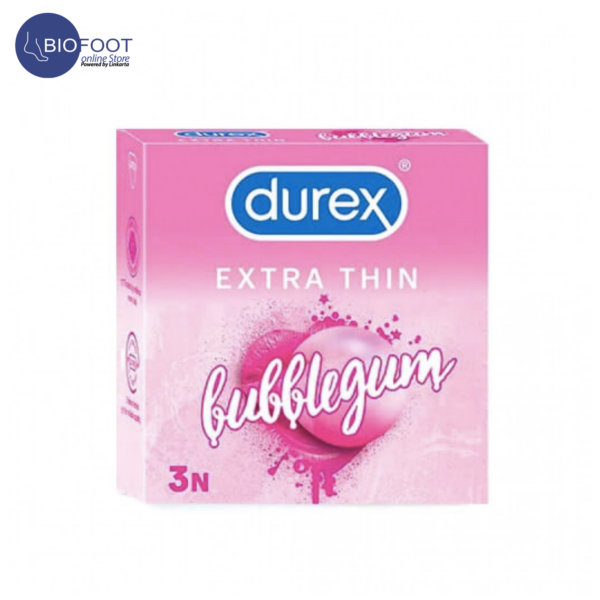 Durex Bubblegum Extra Thin Condom 3'S