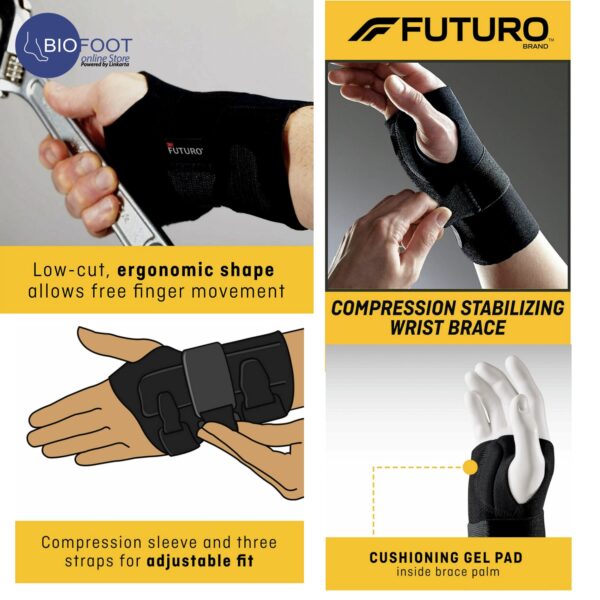 Futuro Wrist Right Compression Stabilizing Brace Size S/M - Image 4