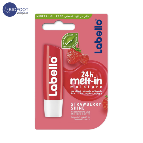 Labello Lip Balm Strawberry Shine 24h Moisture 4.8g - Image 2