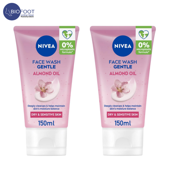 NIVEA Gentle almond Oil Face Wash offer pack 2pcs of 150ml