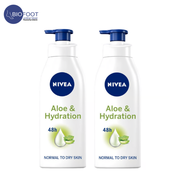 Nivea Aloe Hydration 5in1 Body Lotion for Normal to Dry Skin offer pack 400+400ml