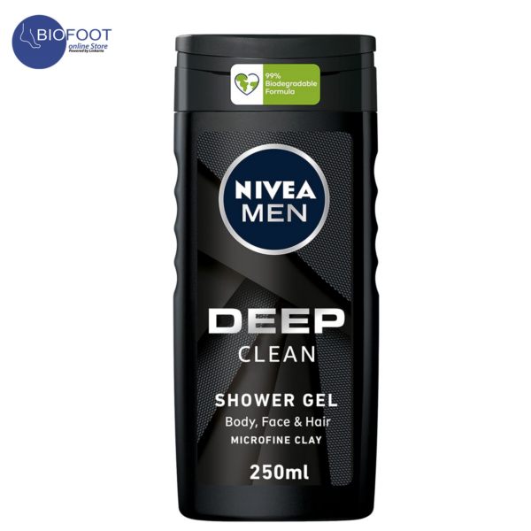 Nivea Men Deep Clean Shower Gel 3in1 pack of 2pcs 250ml - Image 2