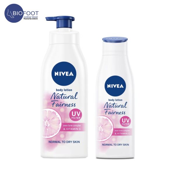Nivea Natural Glow UV Filter Body Lotion with Vitamin for Normal to Dry Skin offer pack 400+250ml