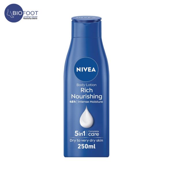 Nivea Rich Nourishing 5in1 Body Lotion for Dry to Very Dry Skin offer pack 400+250ml - Image 3