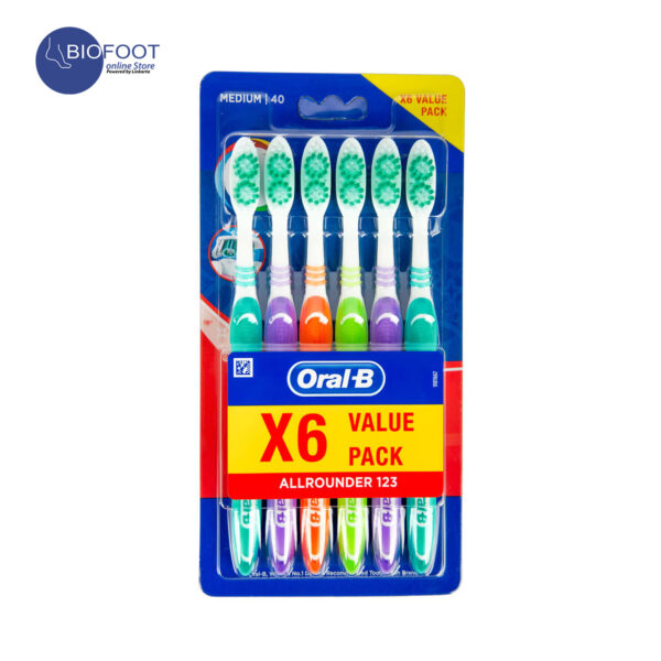 Oral-B All Rounder 123 M40 Toothbrush *6Value Pack