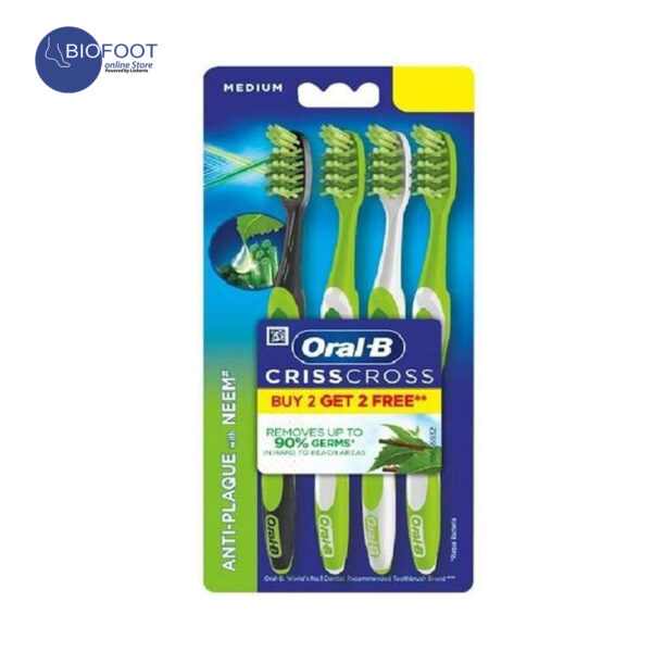 Oral-B Crisscross Neem Toothbrush M Family Pack