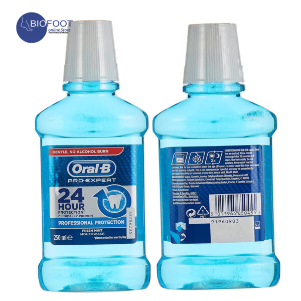 Oral-B Pro Expert Professional Protection Fresh Mint Mouthwash pack of 2pcs 250ml - Image 4