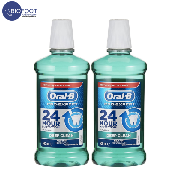Oral-B Pro Expert Deep Clean Mild Mint Mouthwash pack of 2pcs 500ml