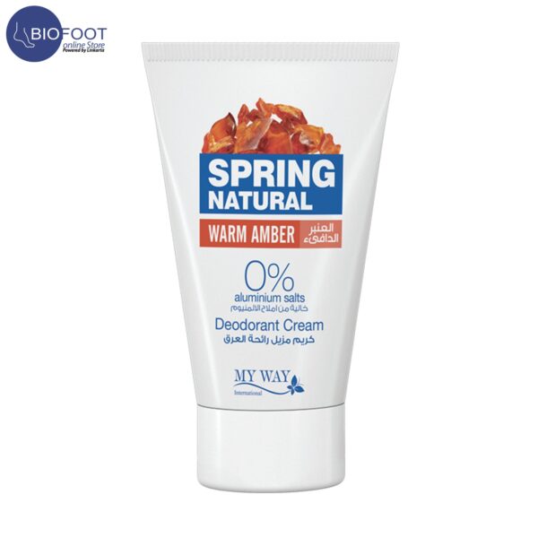 Spring Natural Warm Amber 0% Aluminium Salt Deodorant Cream 40ml