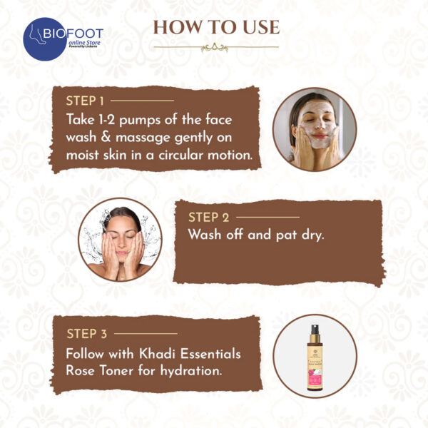 Khadi Charcol Face Wash Oil Control & Detox 100ml - Image 3