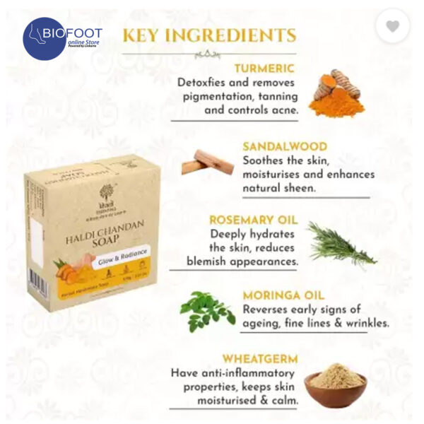 Khadi Haldi Chandan Soap Glow & Radiance 100g - Image 3