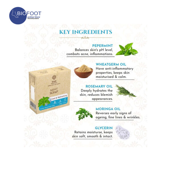 Khadi Mint Soap Cool & Refreshing 100g - Image 4