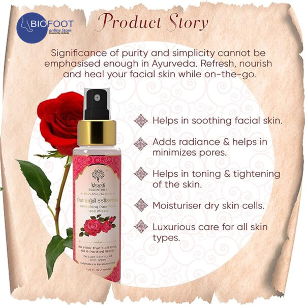 Khadi Pure Wild Rose Water 100ml - Image 2