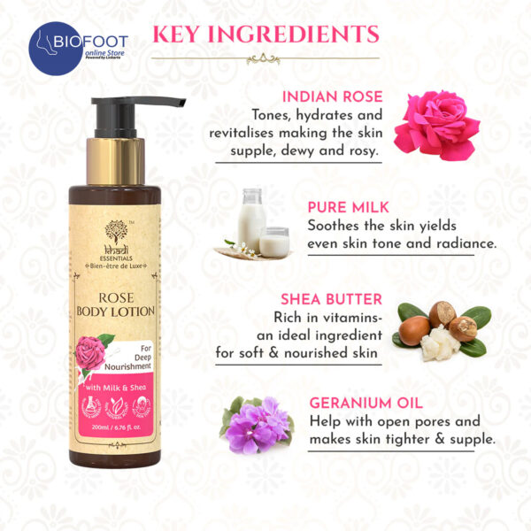 Khadi Rose Body Lotion for Deep Nourishment 200ml - Image 5
