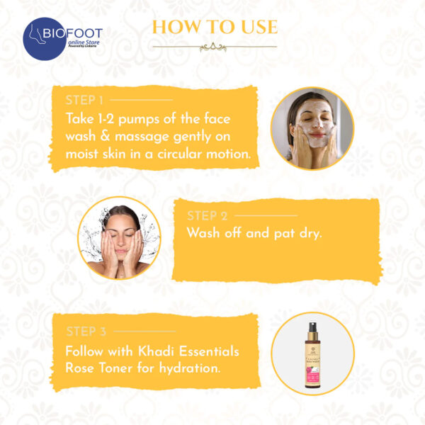 Khadi Ubtan Facewash for Healthy Glow & Detan 100ml - Image 3